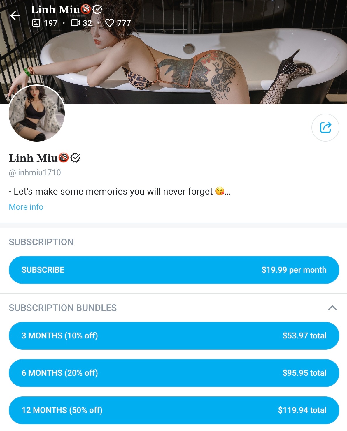 Linh Miu Subscribe $19.99 per month